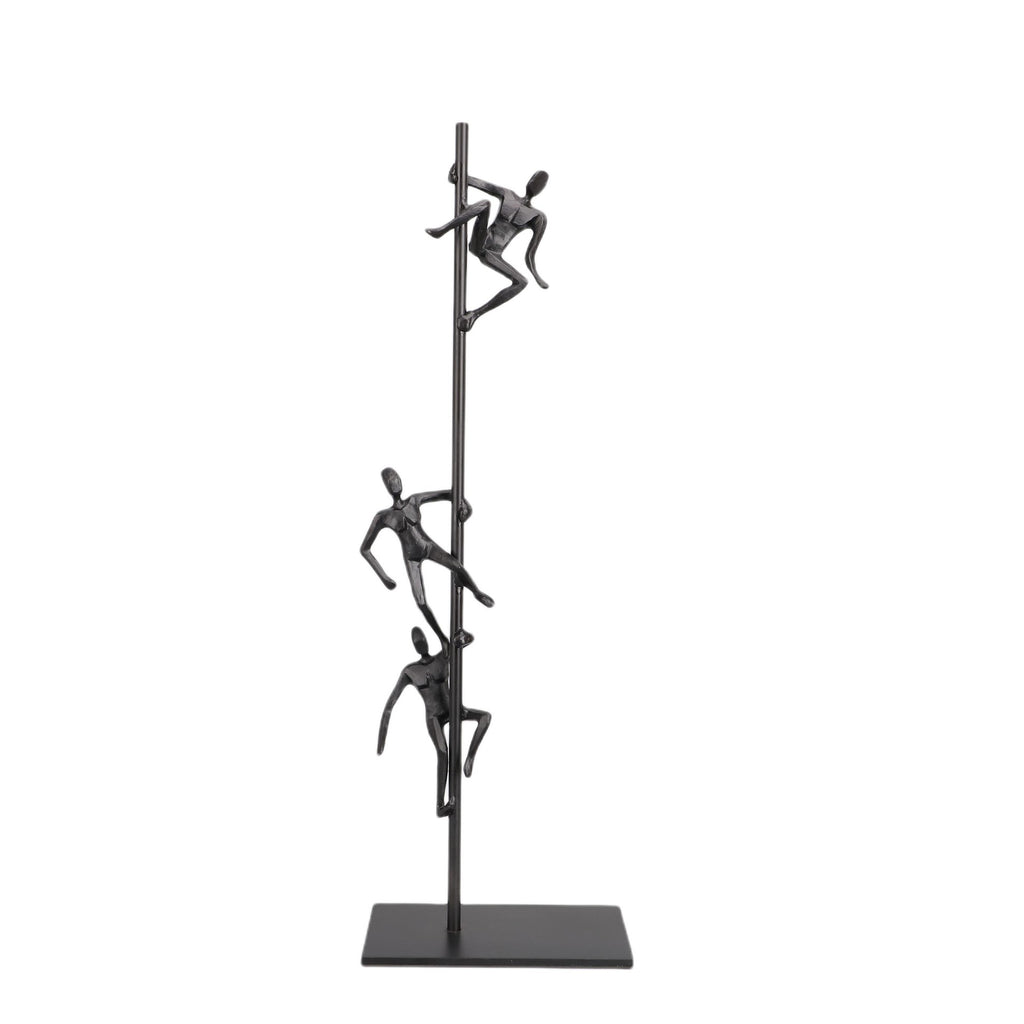 Modern simple iron climbing rod figure ornaments office model house exhibition hall entrance home creative soft decorations
